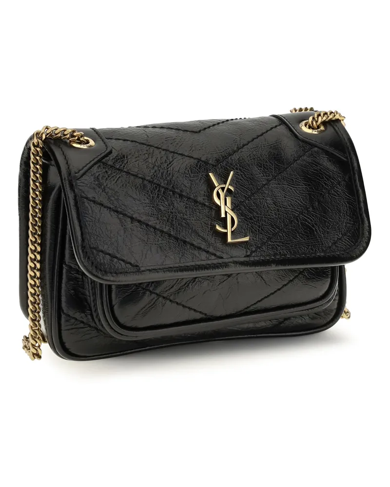 Saint Laurent Women's Shoulder Bag Mini Niki Leather Black Calf Black