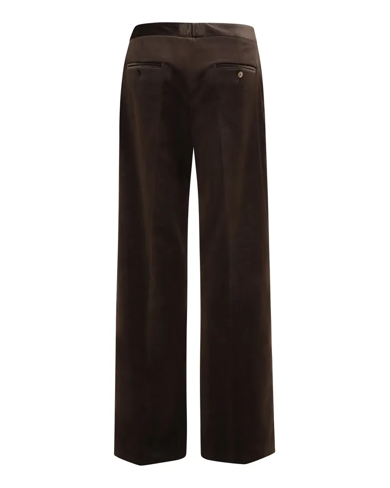 LARDINI Women's Velvet Tailored Pants 450 Cotton; Modal; Elastane Trousers 