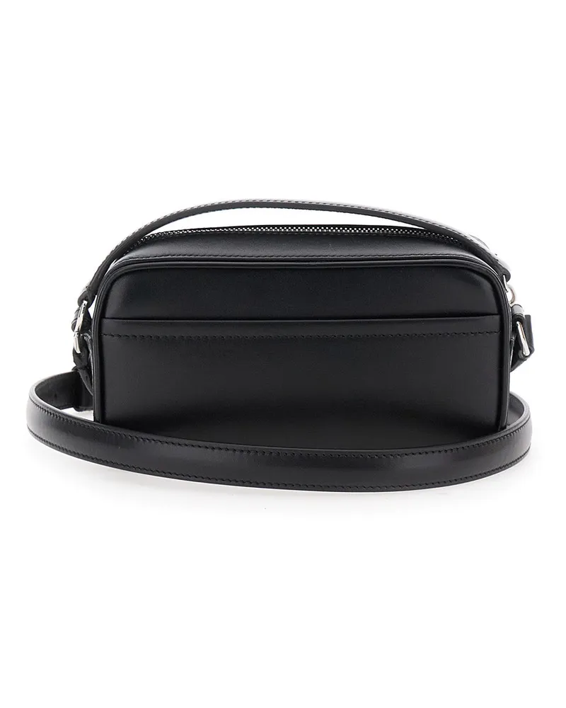 Jacquemus Men's Crossbody Bag Le Baneto Black Leather Shoulder Black