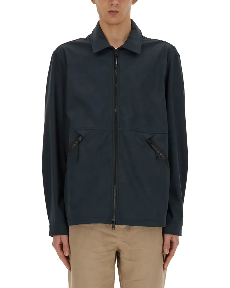 Woolrich Logo-Embroidered Polyester Jacket — Blue Blue
