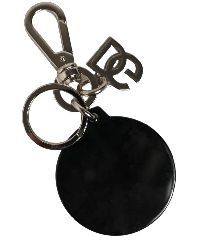 Dolce & Gabbana Women's Black Kaisen Satoru Gojo Charm Metal Keychain Keyring Polyester Zamak Steel Brass Accessory Black