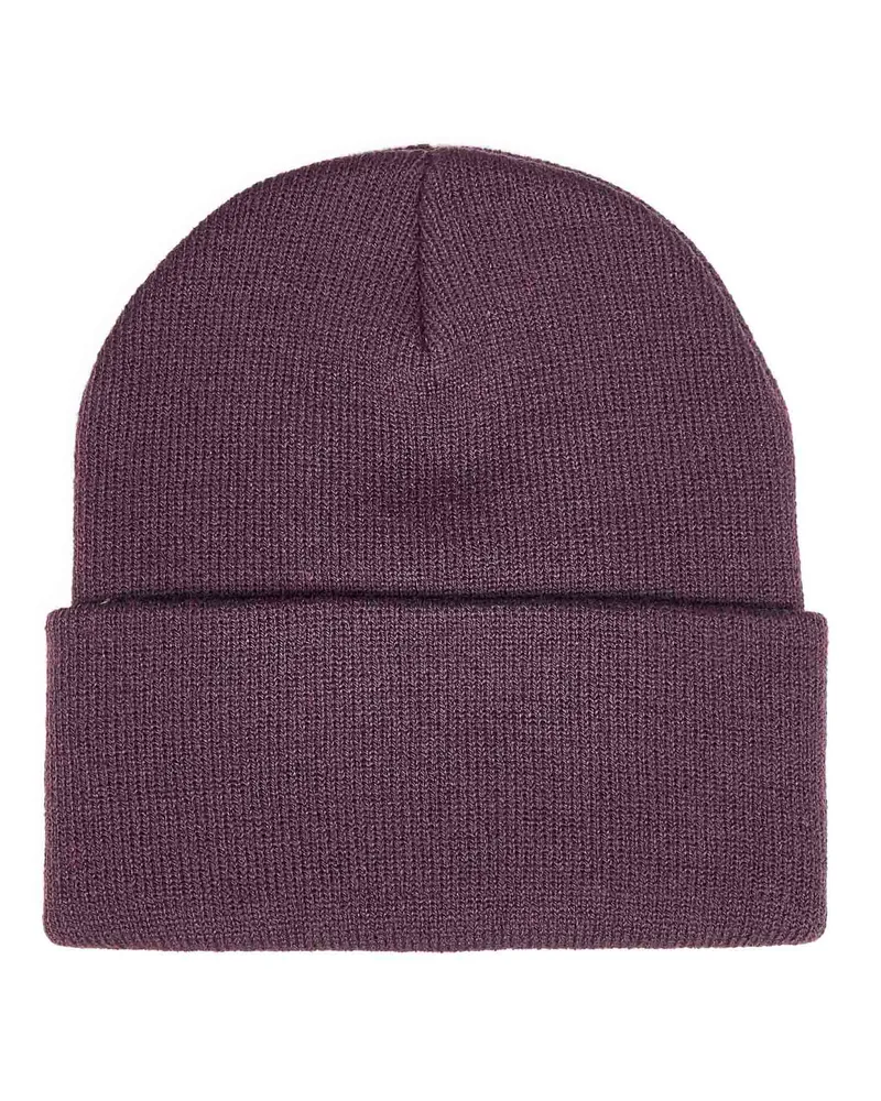 Carhartt WIP Men's Beanie Short Watch Bordeaux Acrylic Hat Purple