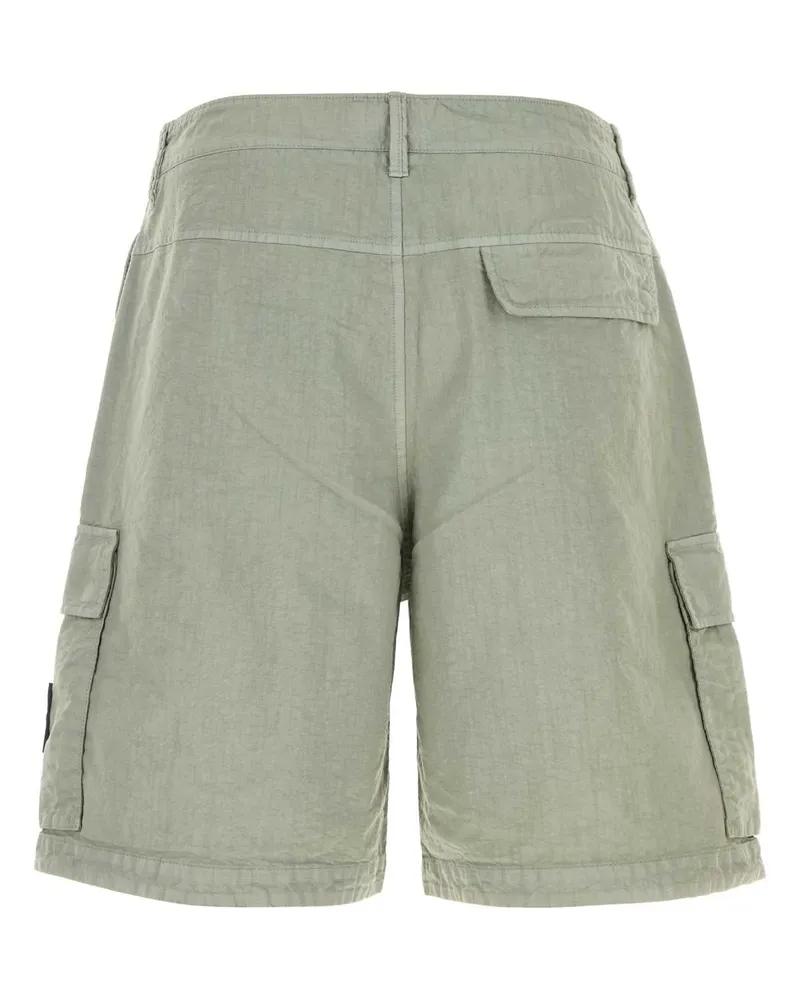 Stone Island Nylon Cargo Bermuda Shorts — Green Green