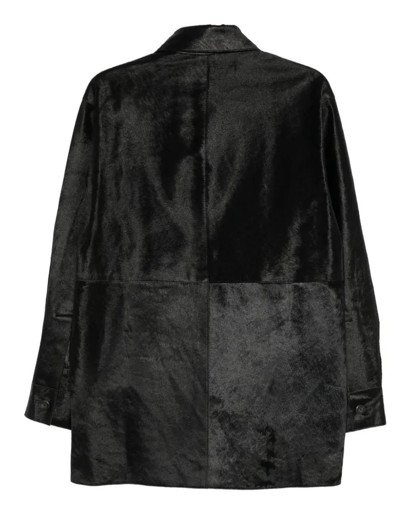 ALYSI Textured Velvet Jacket — Black Black