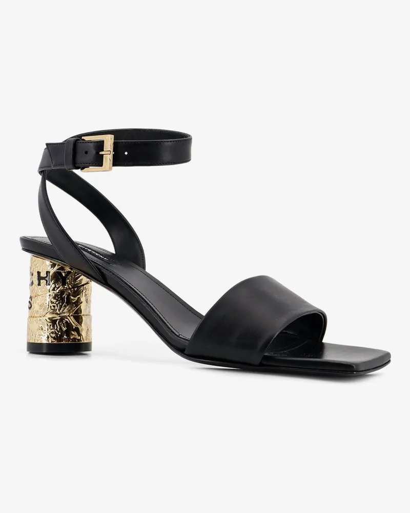 Givenchy Women's Heeled Sandals Tape Leather Black Black