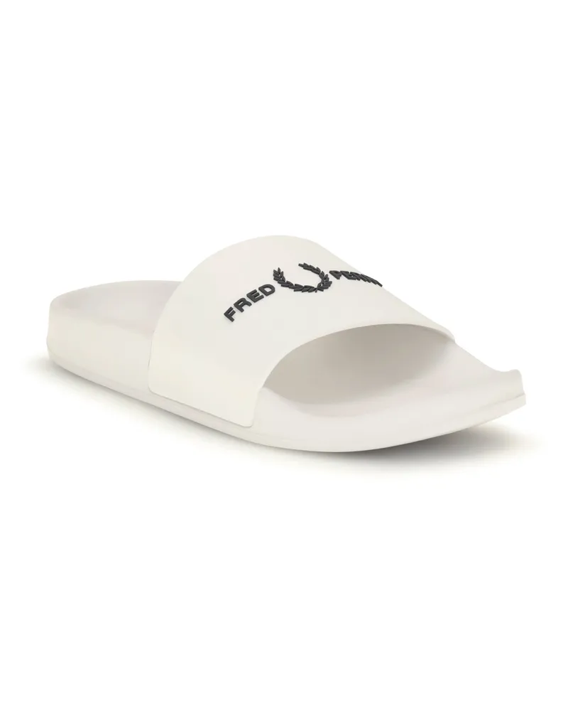 Fred Perry Men's Rubber Slides White Sandal White