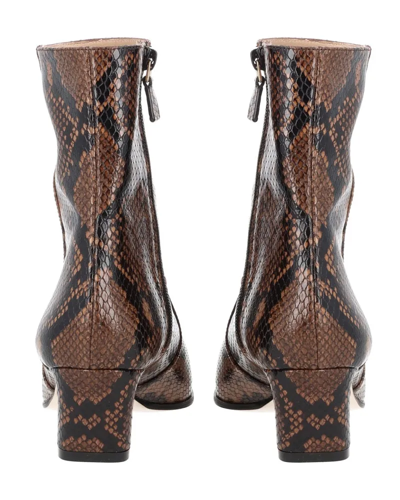 Stuart Weitzman Zipper Leather Boots — Brown 