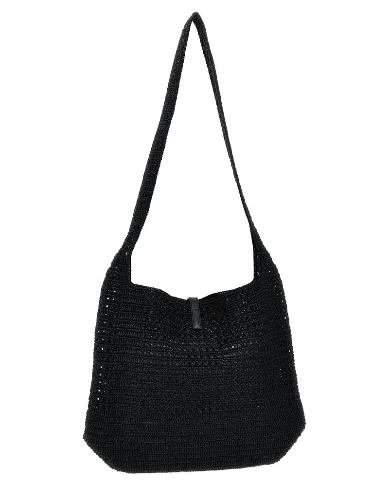 Saint Laurent Le 5 à 7 Midi Shoulder Bag — Black Black