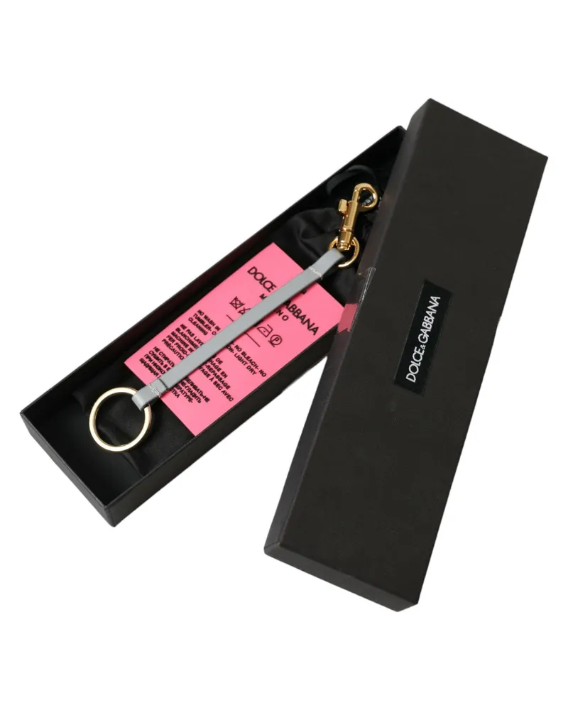 Dolce & Gabbana Women's Pink Silicone Dg Logo Gold Brass Keychain And Zamak Steel Leather Accessory Pink