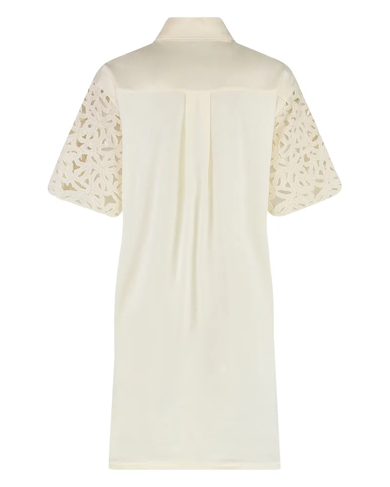 Moncler Women's Ivory Cotton Mini Dress White