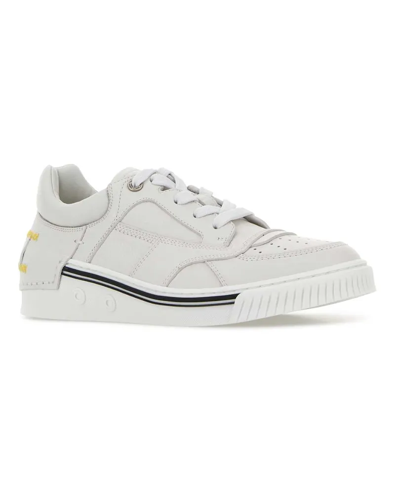 Fendi Chalk Leather Sneaker — White White