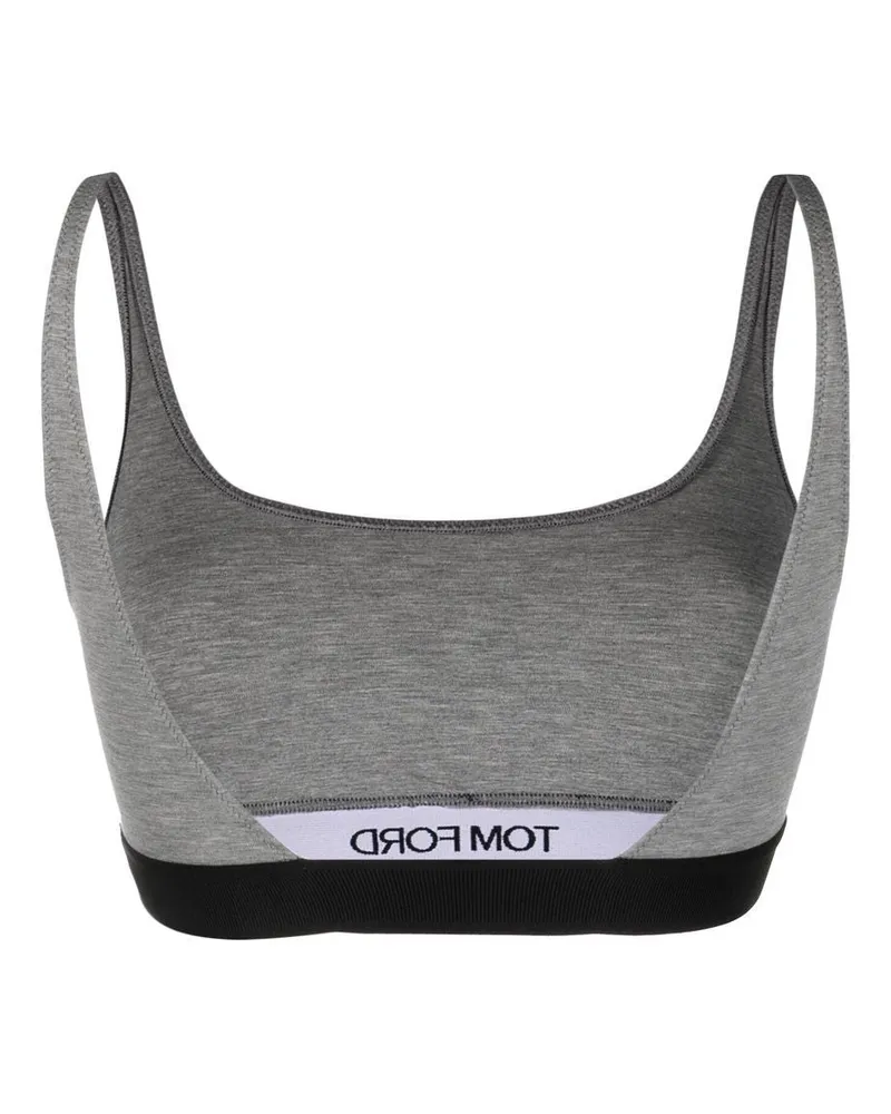 Tom Ford Women's Top Melange Grey Modal Tops Gray