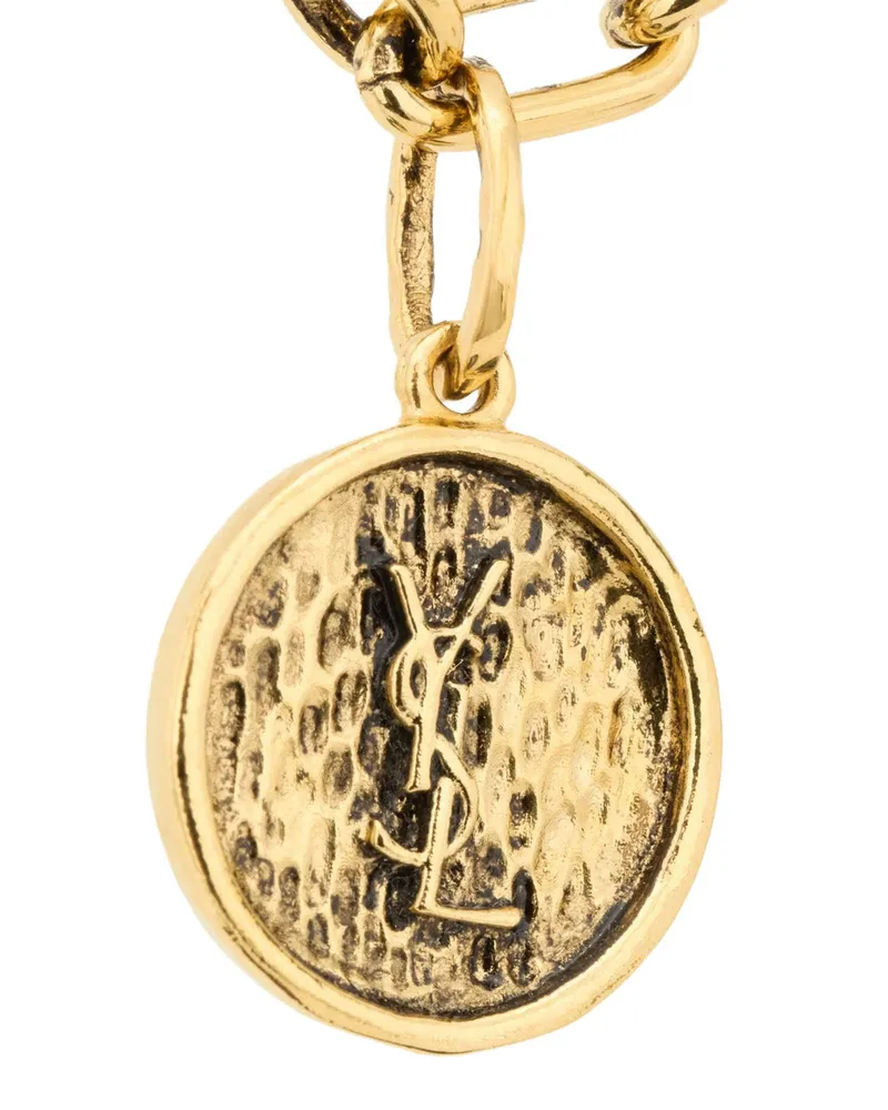 Saint Laurent Women's Chain Bracelet Brass Metallic Bracelets Gold