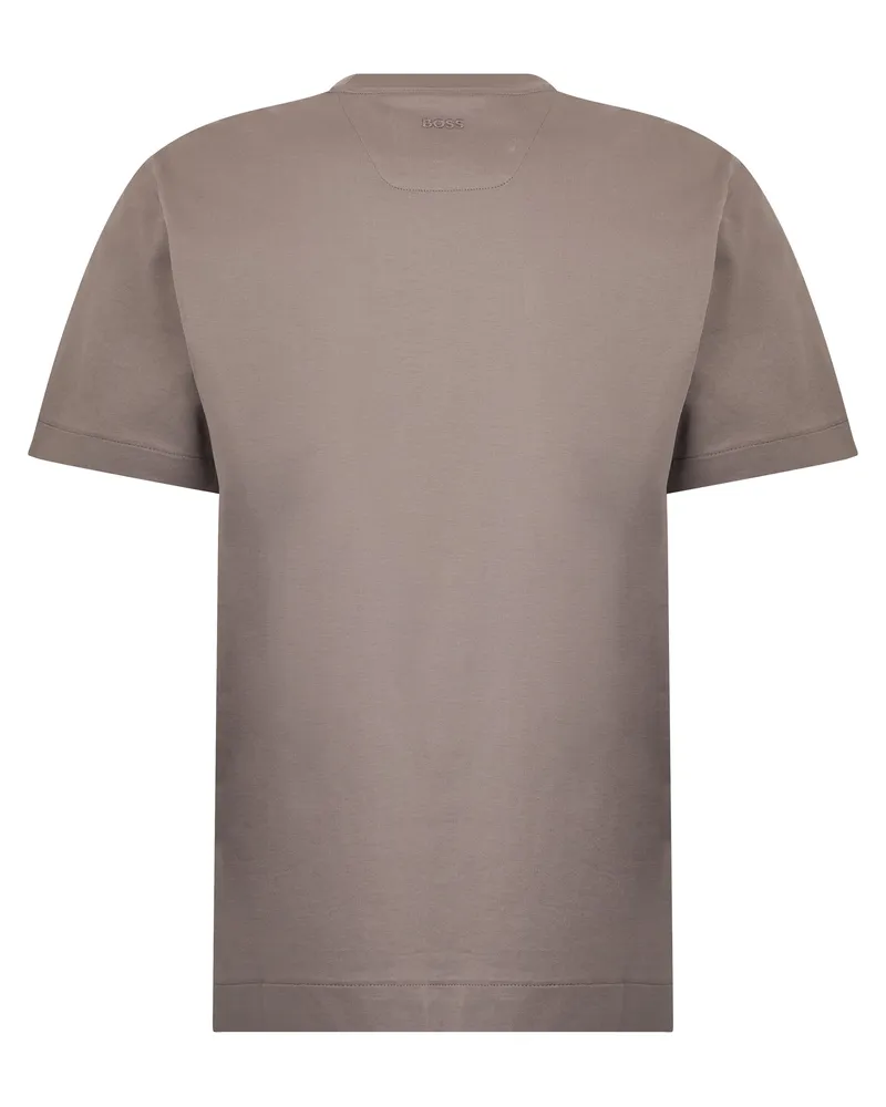 HUGO BOSS Logo-Embroidered Cotton T-Shirt — Brown Brown