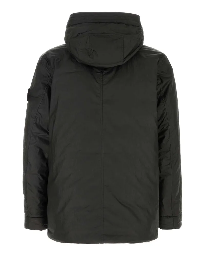 Stone Island Men's Black Nylon And Polyester Parka Giubbini Jacket Black