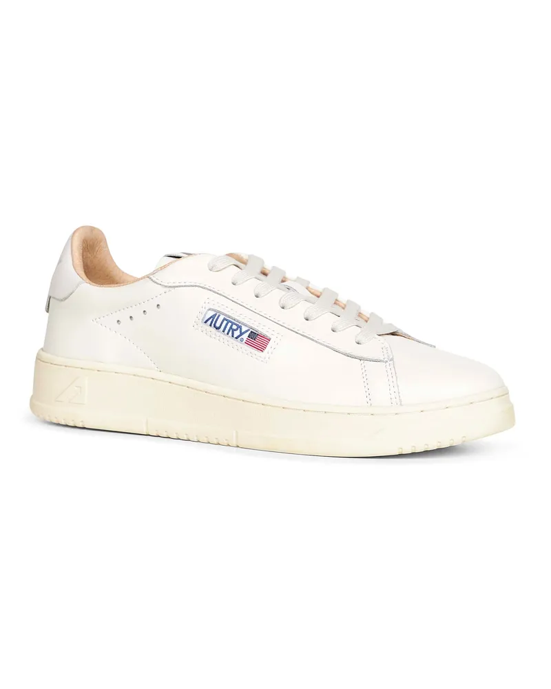 AUTRY Men's Dallas Low Sneakers White Calf Leather Trainers White