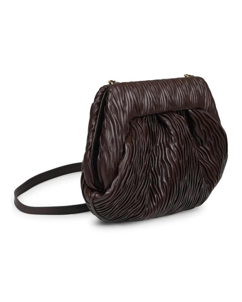 THEMOIRÈ Women's Clutch Bag Bios Brown Apple Fiber Brown