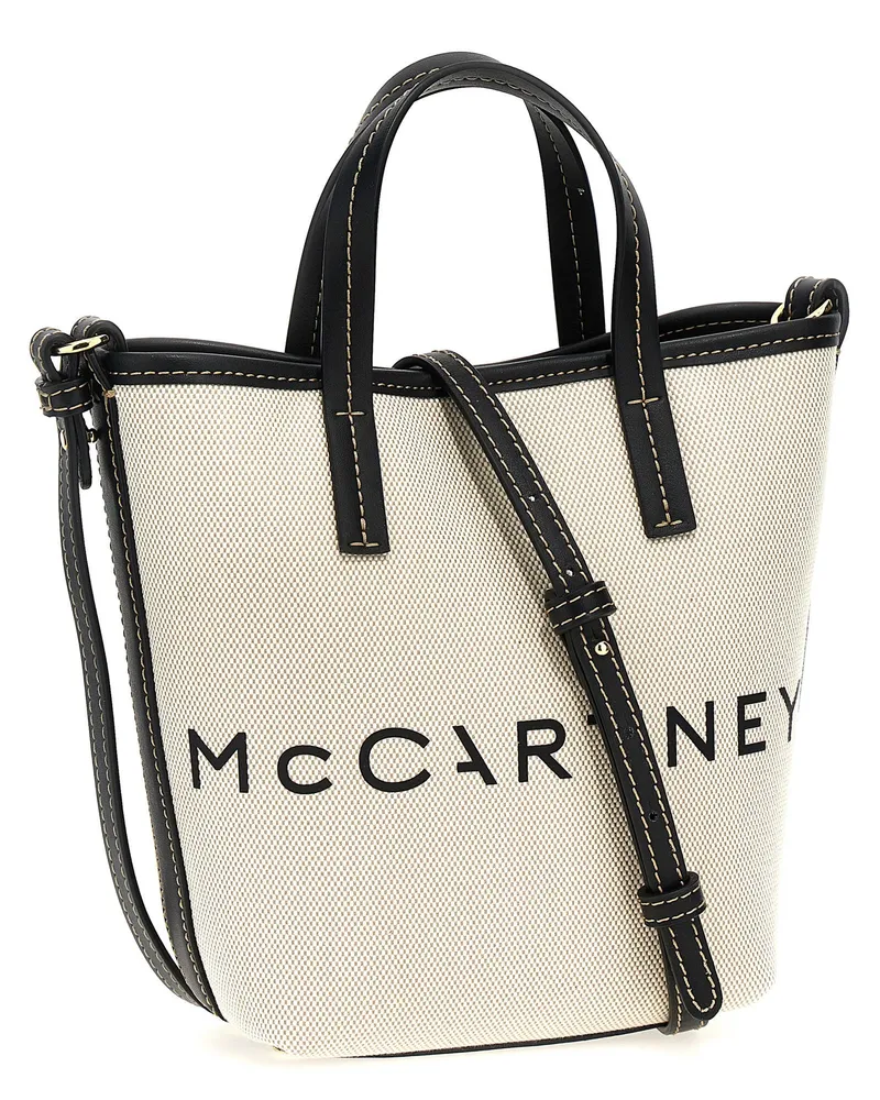 Stella McCartney Canvas Shoulder Bag — Cream Cream