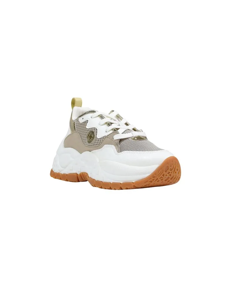 Armani Exchange Bicolor Polyurethane Sneakers — White White