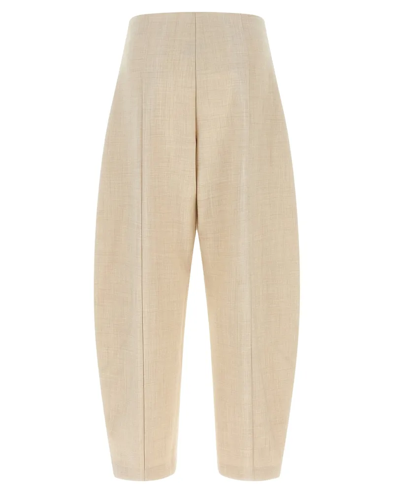 NUDE Wool Blend Balloon Trousers — Beige Beige