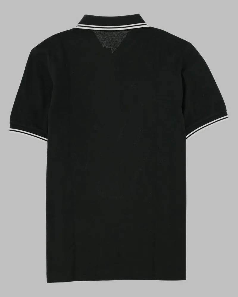 Fred Perry Tipped Collar Polo Shirt — Black Black