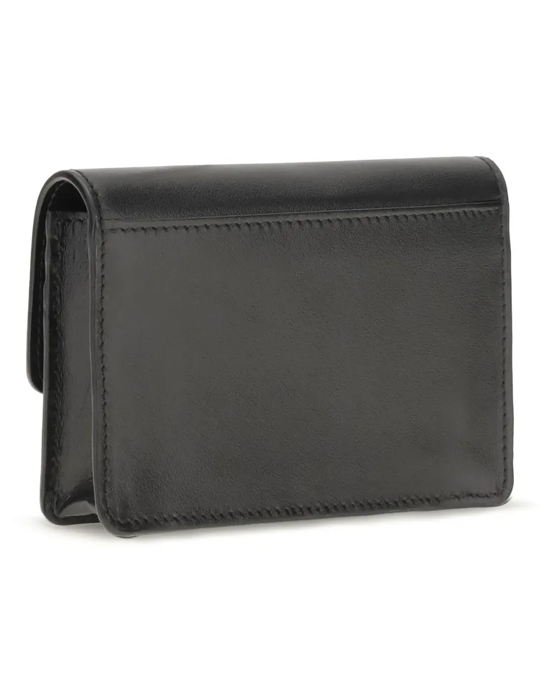 Christian Louboutin Women's Bettina Card Holder Paris Black-Gold Calf Leather Bos Taurus Wallet Black/gold Black
