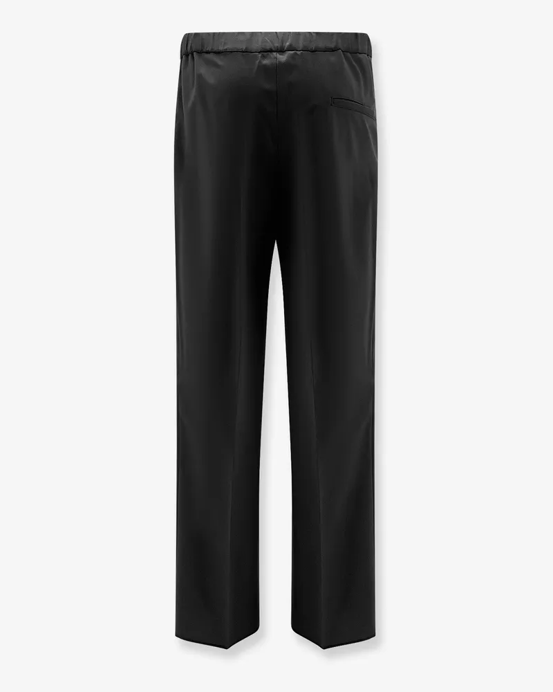 Hevò Men's Trousers Torre Chianca Black Polyester Black