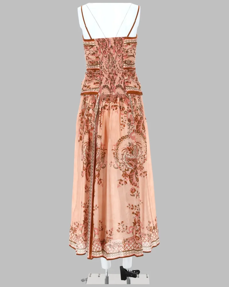 Zimmermann Aster Midi Dress — Pink Pink