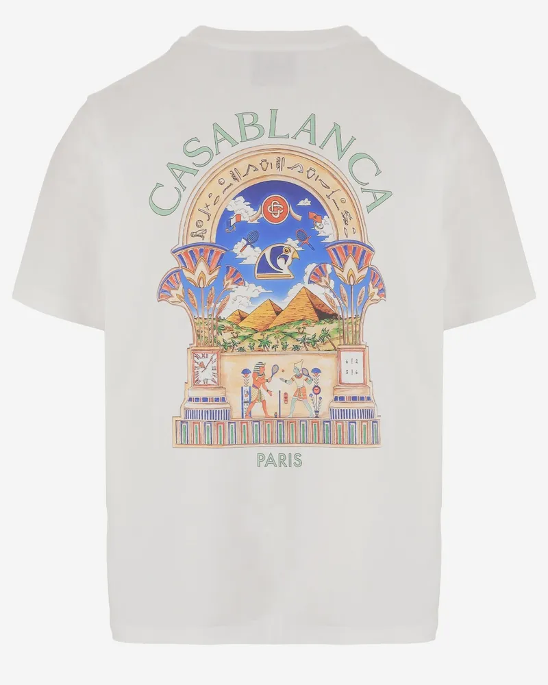 Casablanca Paris Logo-Print Organic Cotton T-Shirt — White White