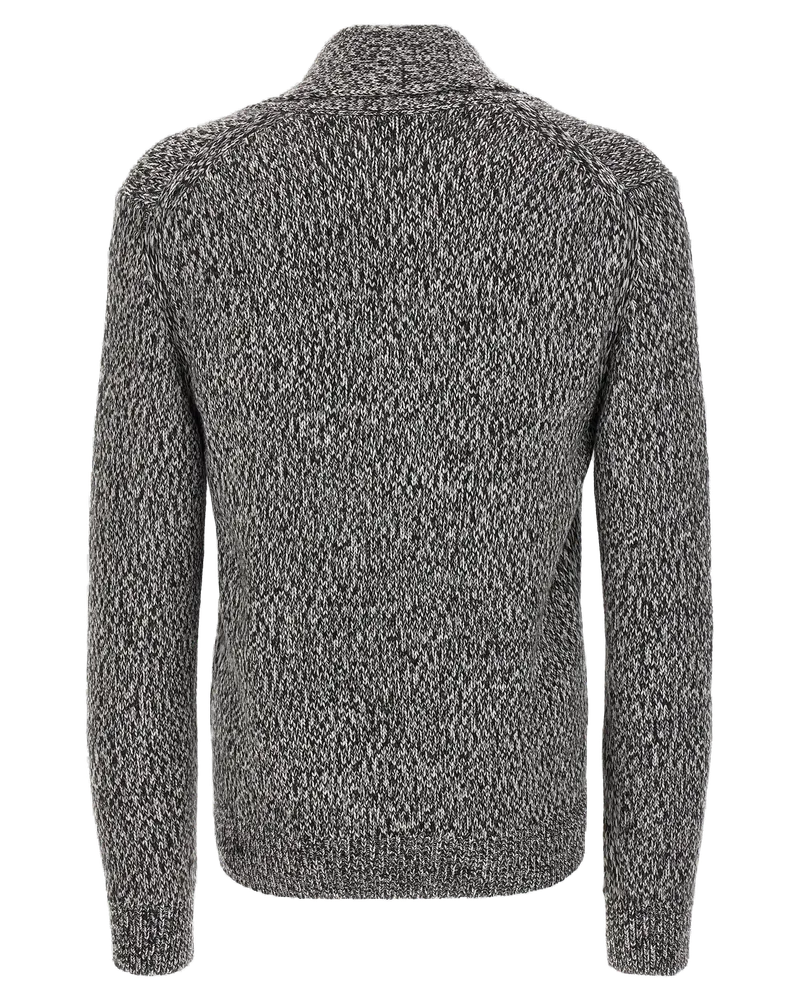 Brioni Virgin Wool Mouliné Cardigan — Gray Gray