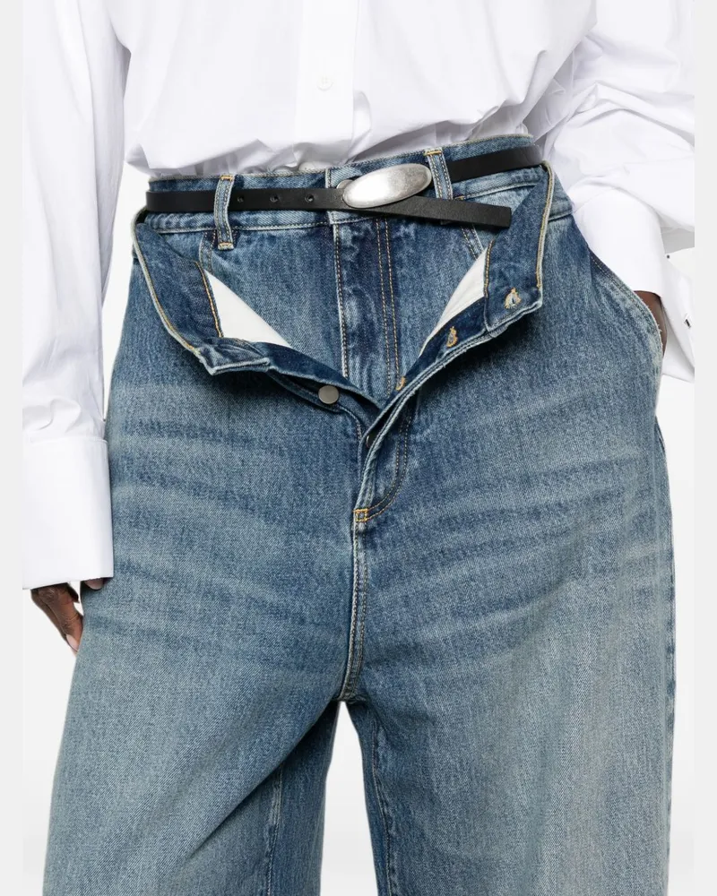 ATTICO Faded Denim Jeans — Blue Blue