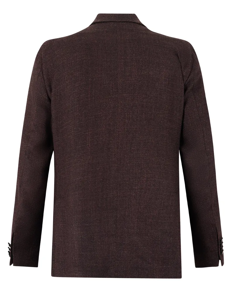 Tagliatore Double-Breasted Virgin Wool Blazer — Bordeaux 