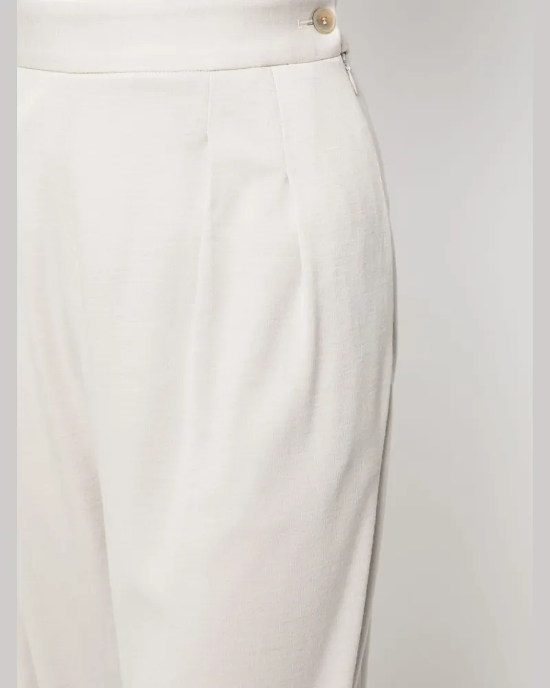 Fabiana Filippi Pleated Wool Trousers — Beige Beige