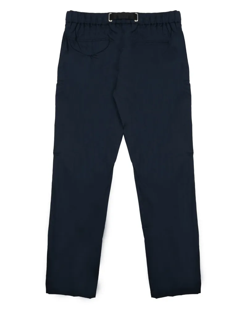 PLAN C Cotton-Blend with Belt Trousers — Blue Blue