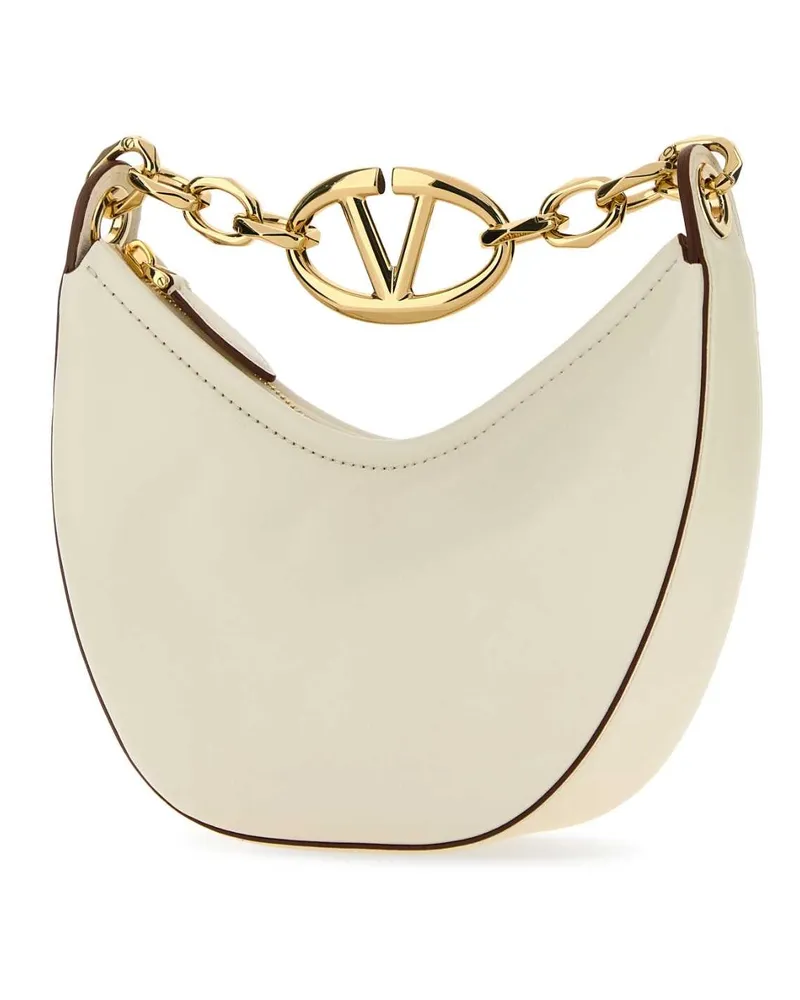 Valentino Garavani Vlogo Moon Hobo Bag — Beige Beige