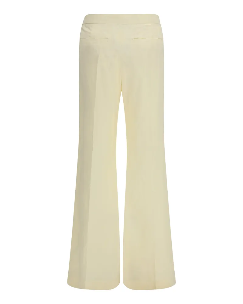 Max Mara Women's Trousers Piacere Light Yellow Viscose Yellow