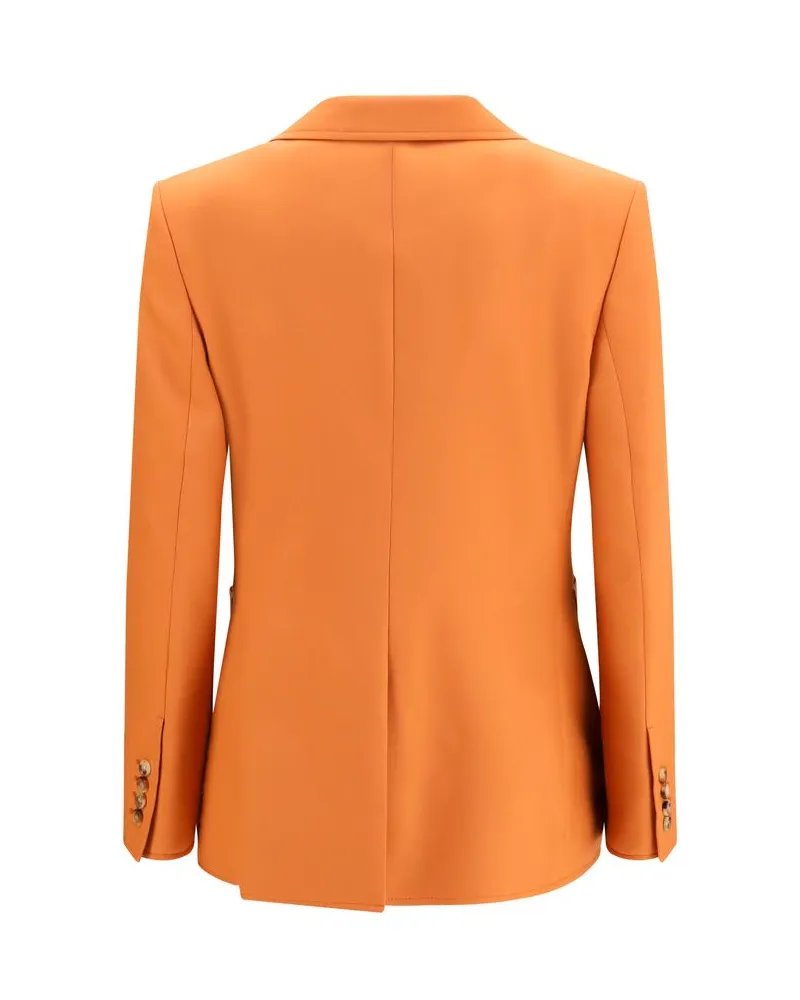 Chloé Women's Orange Wool Oves Aries Blazer Clothing Orange