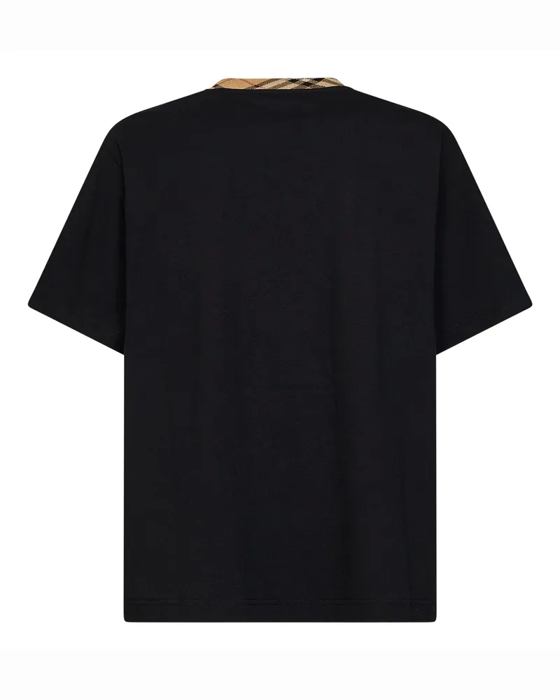 Burberry Men Crewneck T-Shirt Black Cotton T-Shirts And Polos Black