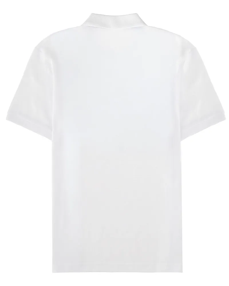 Moschino Logo Cotton Polo Shirt — White White