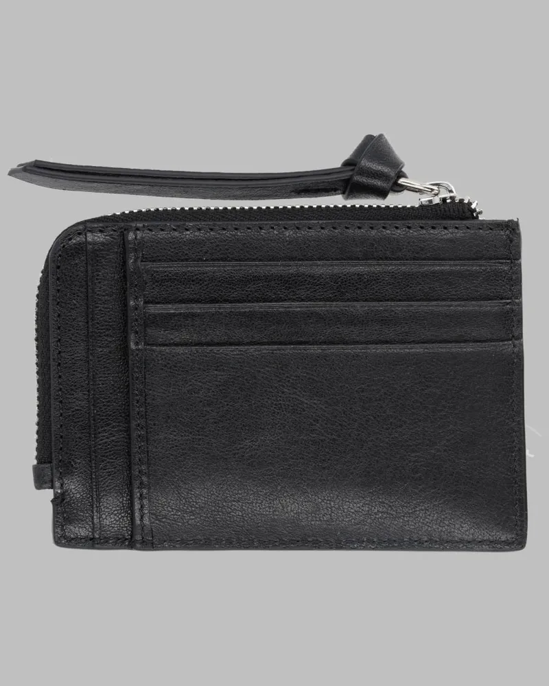 Vivienne Westwood Zip-Around Calf Leather Card Case — Black Black