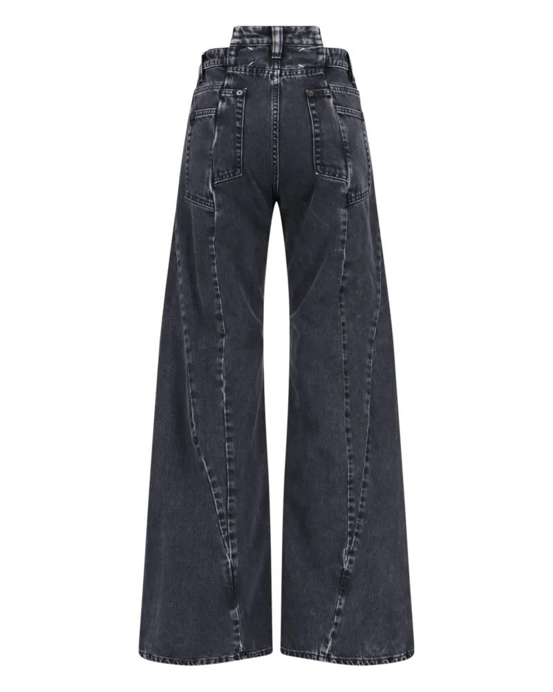 Maison Margiela Women's Jeans Black Cotton Gray