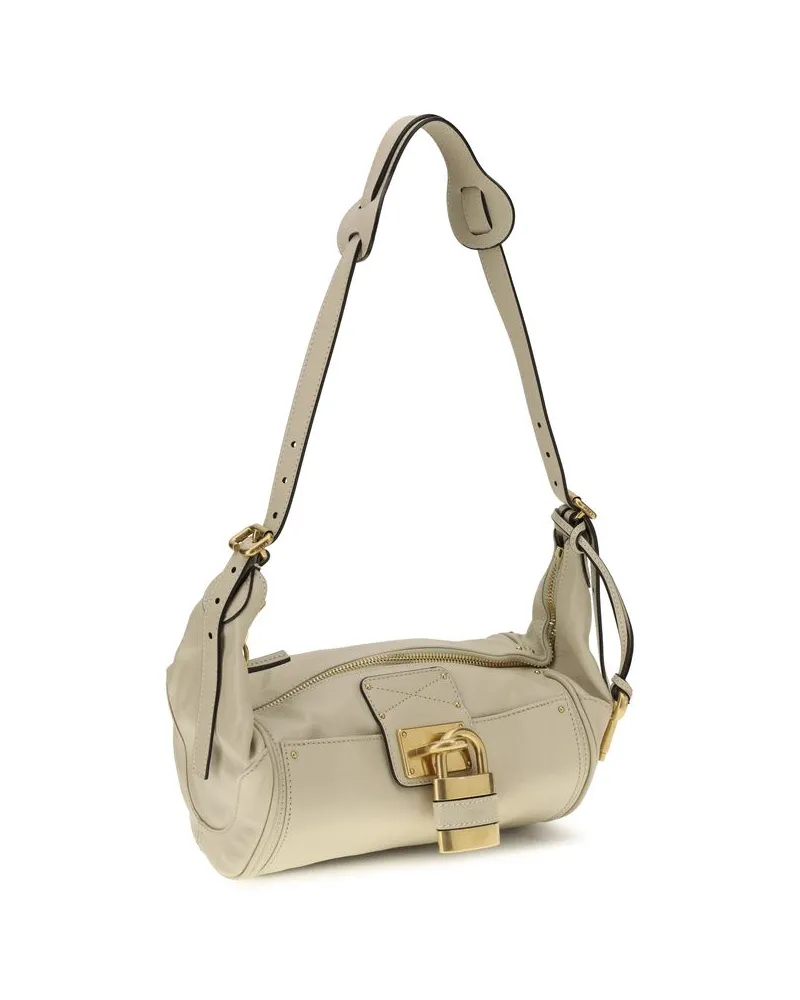 Chloé Women's Beige Calf Leather Bos Taurus Shoulder Bag Beige