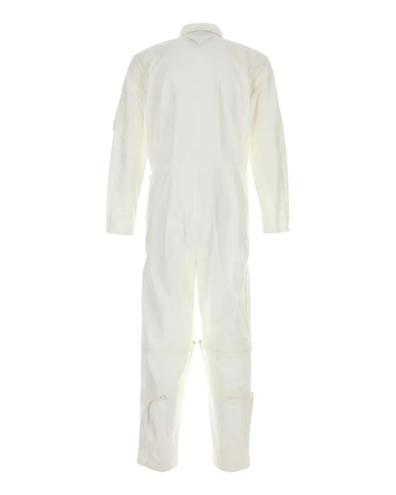 Prada Men's Cotton Jumpsuit White Pant Suits White