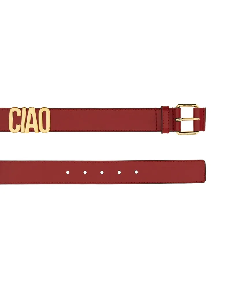 Moschino Leather Belt — Red Red