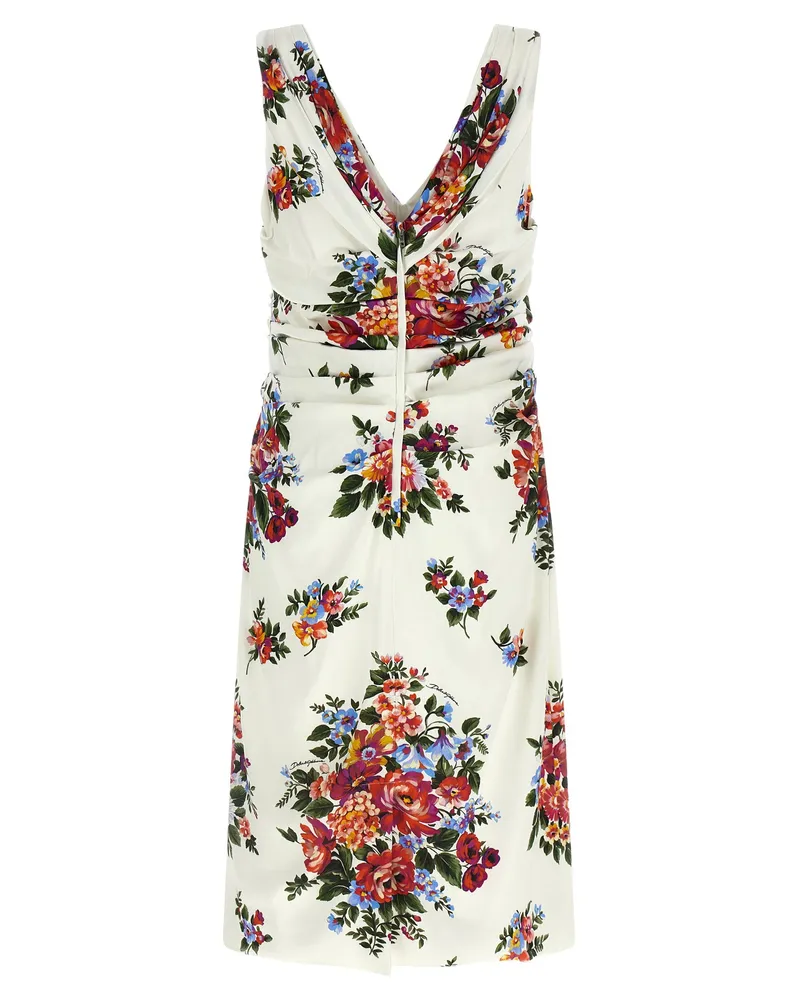Dolce & Gabbana Mazzo Di Fiori Dress — Cream Cream