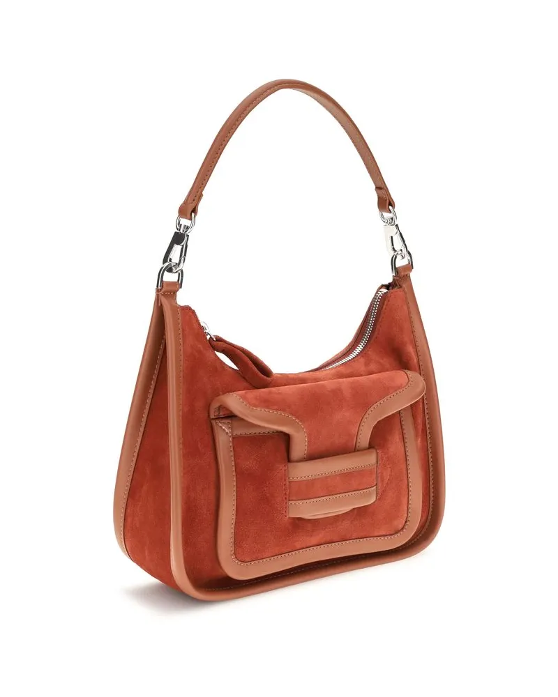 Pierre Hardy Suede and Calf Leather Shoulder Bag — Brown Brown