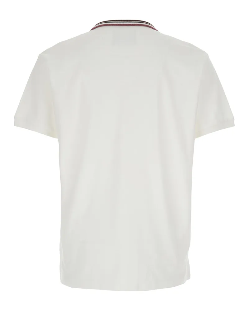 Vivienne Westwood Striped-Trim Classic Collar Polo Shirt — White 
