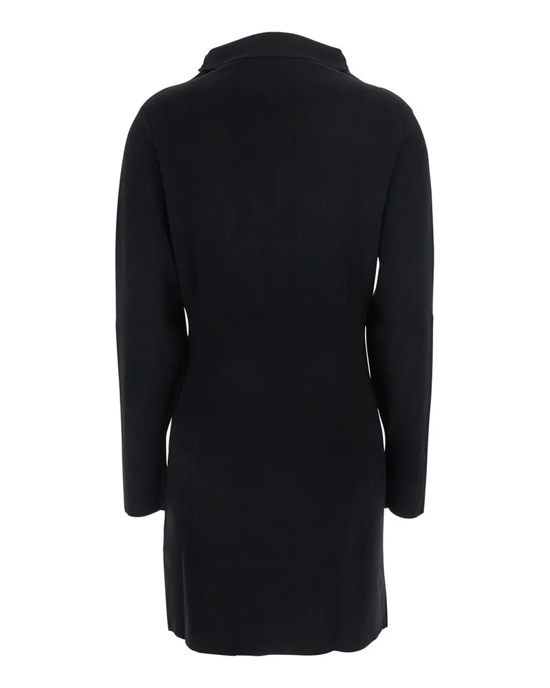 P.A.R.O.S.H. Wool-Cashmere Turtleneck Midi Dress — Black Black