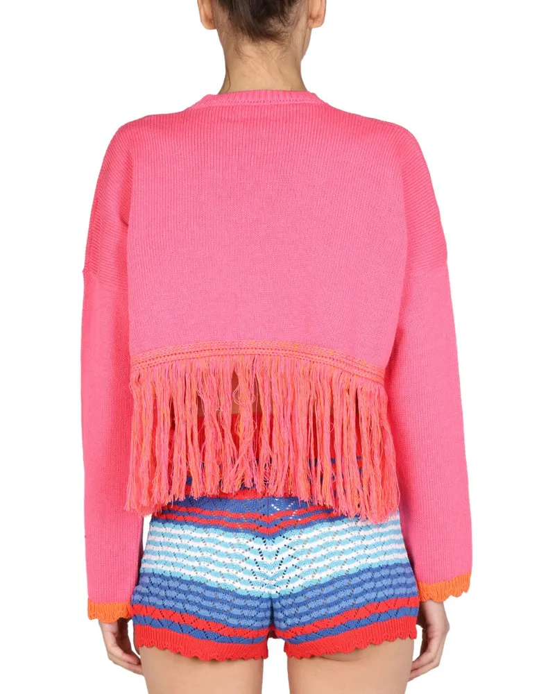 Gallo Logo Embroidery Sweater — Fuchsia Fuchsia