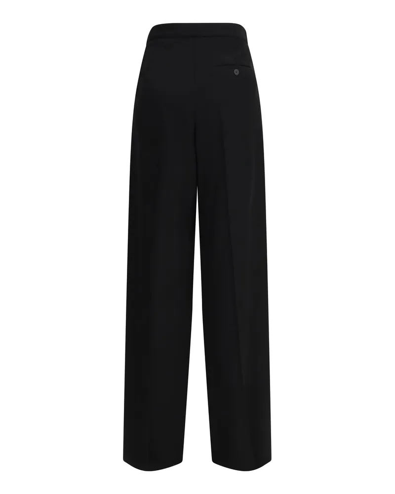 Balenciaga Women's Tuxedo Pants Black Cotton Trousers Black